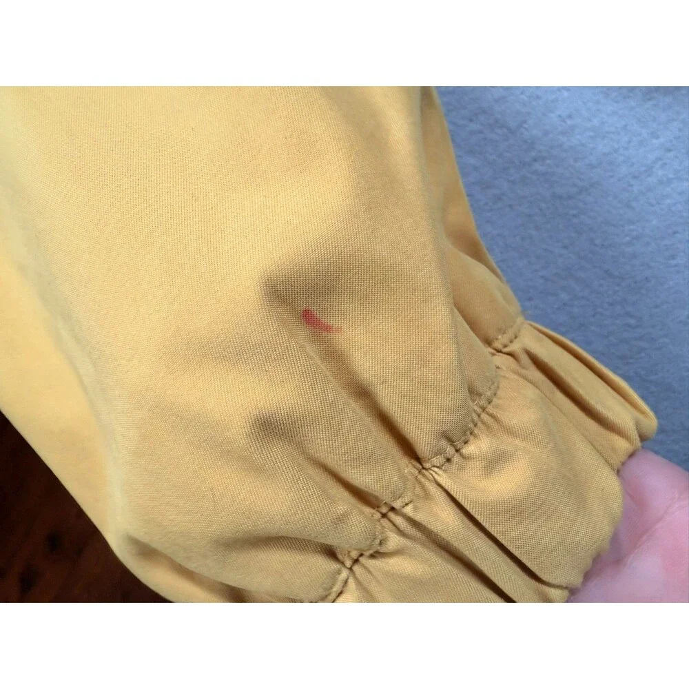 Medium Vintage Newport Harbor Mustard Yellow Bomber Jacket Sunglass pocket